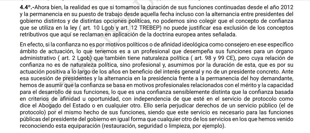 actoreglado's tweet photo. ⚖️STSJ M 263/2025 - ECLI:ES:TSJM:2025:263⚖️
Reconocimiento servicios previos y #trienios personal #eventual.
Estimatoria. 
Motivación: larga duración ⏩confianza basada en motivos PROFESIONALES https://t.co/GSgU8AoNik