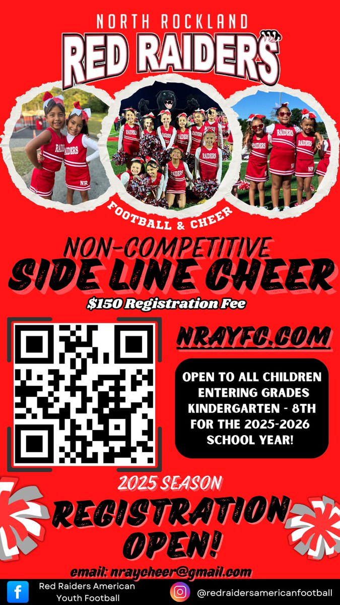 NORTH ROCKLAND FOOTBALL (@northrocklandfb) on Twitter photo 👉🏈 North Rockland Youth Football & Cheer are now Open for Sign Ups! Exciting time to be a Red Raider, We can't wait to see you out there this year! #TrustTheClimb <a href="/NRockathletics/">North Rockland Athletics</a> <a href="/NRCSDistrict/">NR Schools</a> <a href="/KDJmedia1/">Kevin Devaney Jr.</a> <a href="/FaMSportsVF/">FaM Sports New York Varsity</a> <a href="/KFelicello/">kris felicello</a> <a href="/Coach_HickeyNR/">Coach James Hickey</a> <a href="/CoachRT13/">CoachRT13</a> <a href="/NRCoachGizzi/">Joe Gizzi</a> 👉🏈 North Rockland Youth Football & Cheer are now Open for Sign Ups! Exciting time to be a Red Raider, We can't wait to see you out there this year! #TrustTheClimb <a href="/NRockathletics/">North Rockland Athletics</a> <a href="/NRCSDistrict/">NR Schools</a> <a href="/KDJmedia1/">Kevin Devaney Jr.</a> <a href="/FaMSportsVF/">FaM Sports New York Varsity</a> <a href="/KFelicello/">kris felicello</a> <a href="/Coach_HickeyNR/">Coach James Hickey</a> <a href="/CoachRT13/">CoachRT13</a> <a href="/NRCoachGizzi/">Joe Gizzi</a>