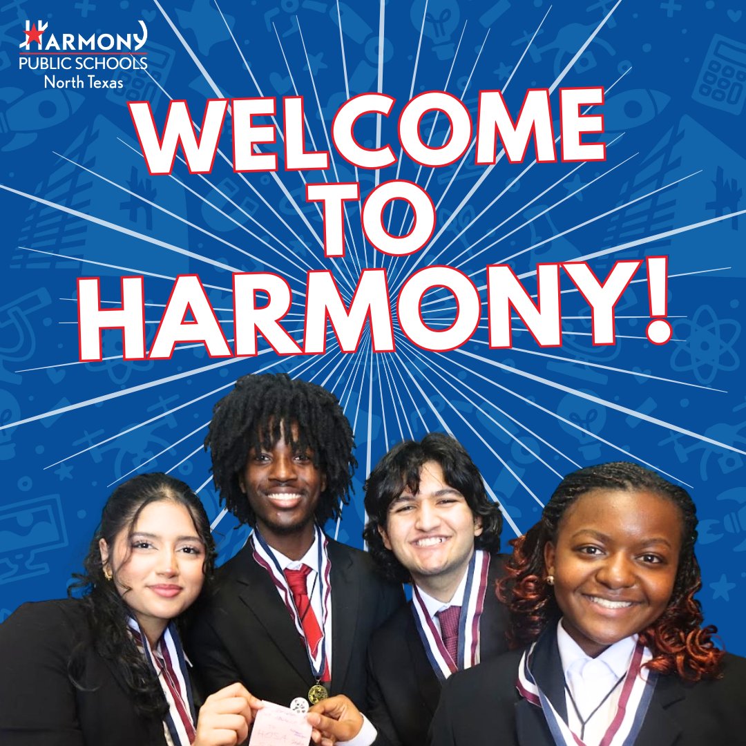 🎉 Welcome to the Harmony Family! 🎉
We are beyond excited to welcome all of our new families to HPS-NTX following this year's enrollment lotteries! Registration for all campuses begins on Feb. 24, 2025. We're so glad you're here!
#HPS #HarmonyProud #HIghExpectations