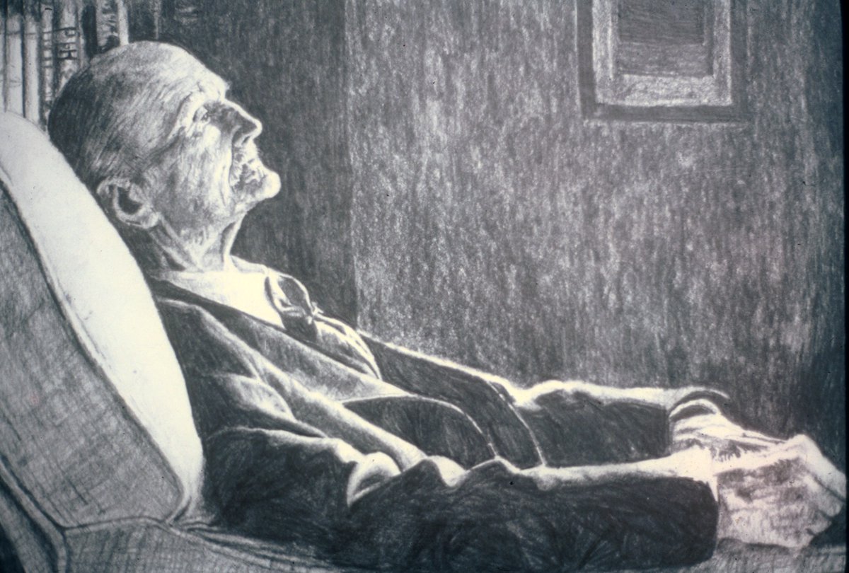 People seem to like it when I post my artwork, so here's one that I did in 11th grade. A pencil, a picture and a blank piece of paper.