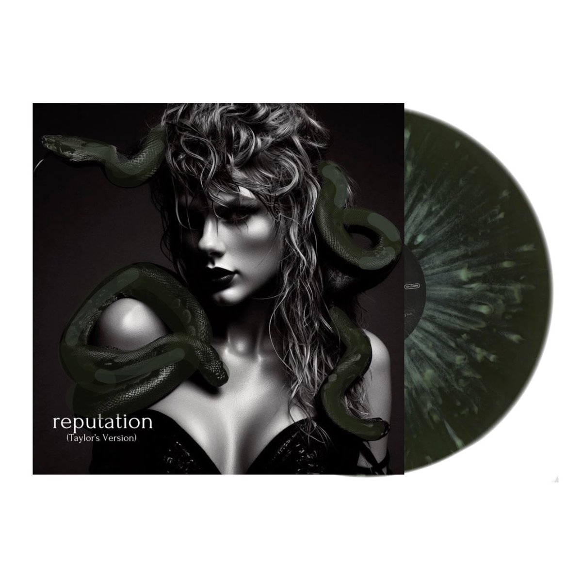 yovyok's tweet image. I just made this and Taylor’s team please see that I want a vinyl that looks like it!!  🙄#reputationtaylorsversion #reptv