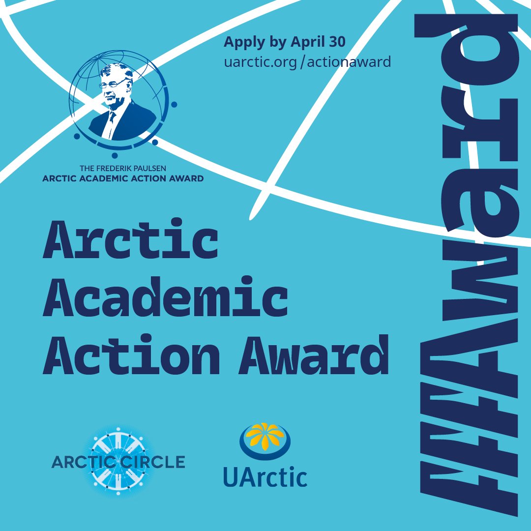 Now open: call for nominations for the 2025 Frederik Paulsen Arctic Academic Action Award! Looking for action- and results-oriented projects, addressing climate change in the Arctic. Prize: €100,000. Read more and nominate by April 30: uarctic.org/actionaward

<a href="/uarctic/">UArctic</a>