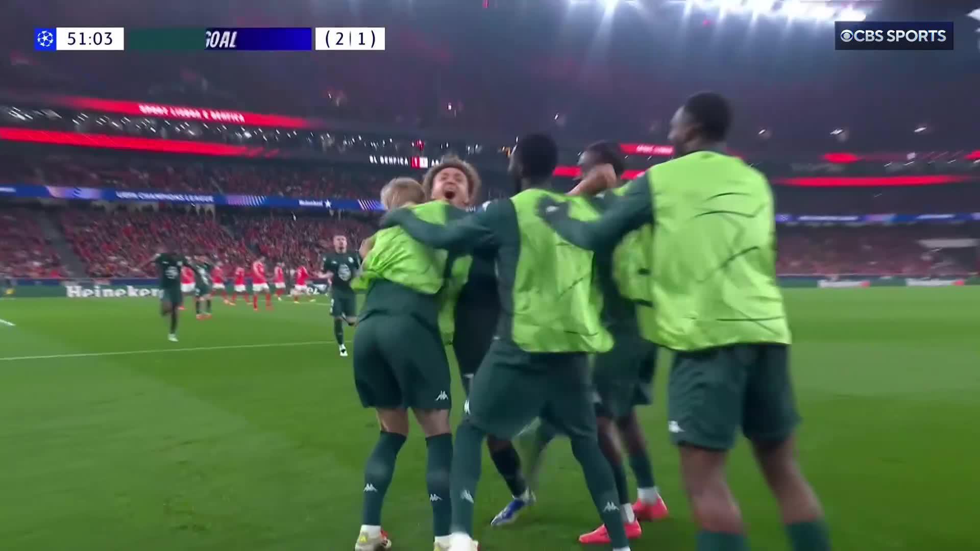Eliesse Ben Seghir stuns Benfica and brings Monaco level on aggregate 😮