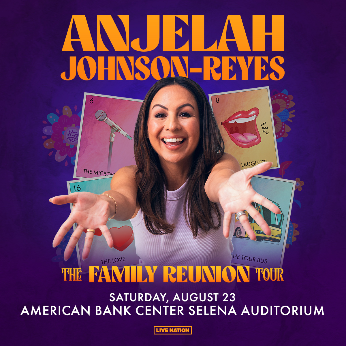 📷 JUST ANNOUNCED: Anjelah Johnson-Reyes brings her Family Reunion Tour to American Bank Center Selena Auditorium in Corpus Christi on Saturday, August 23rd!

📷 Tickets on sale Friday at 10AM. For more info, head to: bit.ly/AnjelahJohnson…