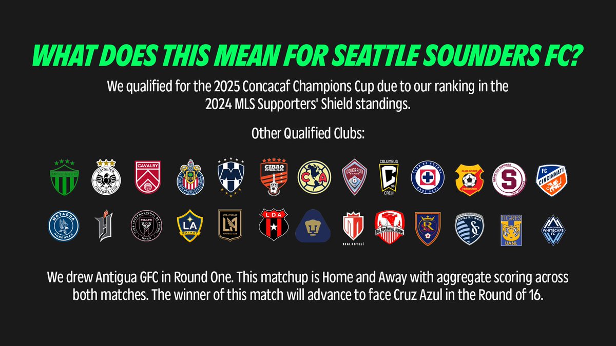 SoundersFC's tweet photo. Our return to @TheChampions is just around the corner!

Catch up on everything you need to know ahead of kickoff ⬇️ https://t.co/4DuY1wKM23