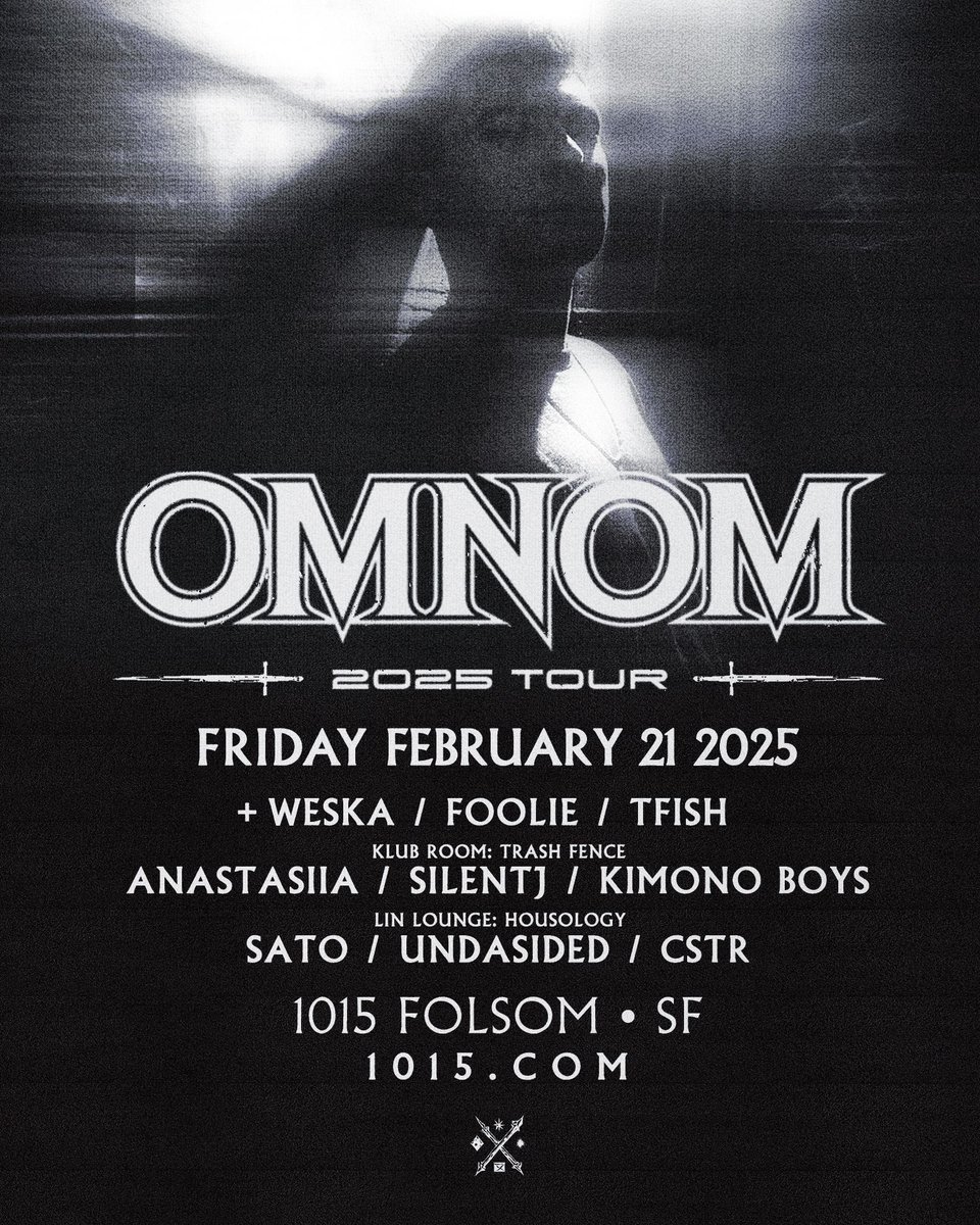 JUST ANNOUNCED • THIS FRIDAY AT 1015 FOLSOM

TICKETS: wl.seetickets.us/event/omnom/62…