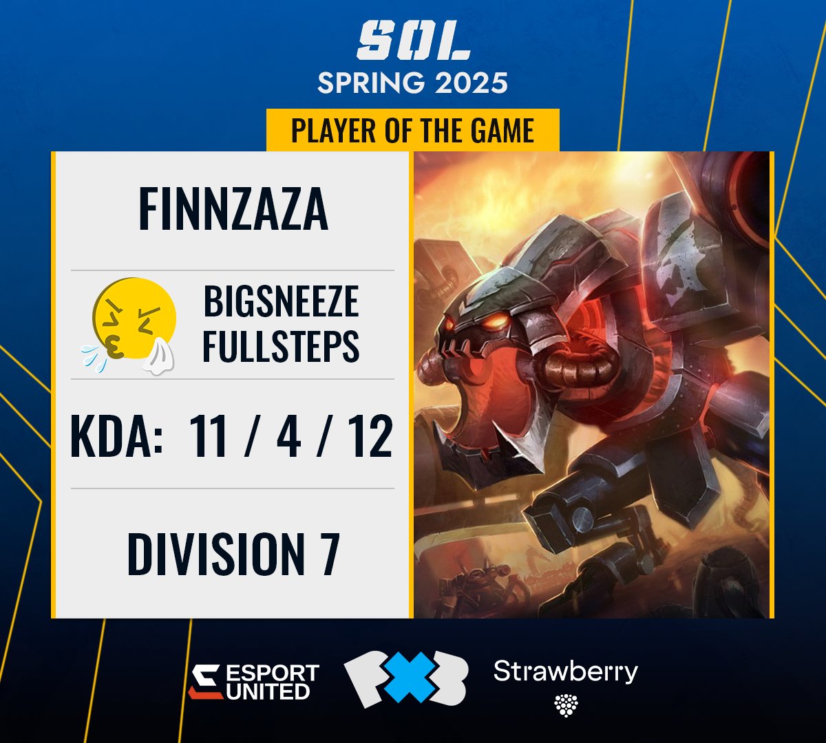 ✅ Game win: Bigsneeze Fullsteps
🌟 Player of the Game:
🏅 FinnZaZa
