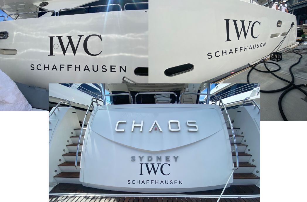 astech83's tweet image. IWC Schaffhausen decals on CHAOS ⌚ 
To see more decals we've done on CHAOS head to the blog below 👇 
buff.ly/42v8Eeu 

#InnovativeWraps #CorporateBranding #BoatStickers