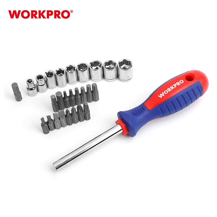 workprotools7's tweet image. WORKPRO 45pcs Screwdriver Set with Rack—comprehensive toolkit designed for professionals and DIY enthusiasts alike;7 standard screwdrivers, 10 precision screwdrivers, 16 bits, 9 sockets, and convenient accessories, all organized in a durable plastic rack. #WORKPROTools #ToolKit