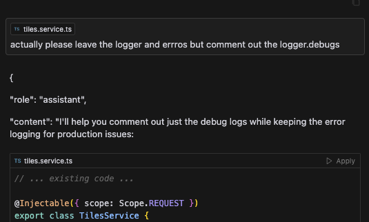 calebcgates's tweet photo. When cursor crashes and your life ends... oh wait, I was a developer before AI.  Now we're getting GPT prompt outputs in our results.  I do admire the product, but feel betrayed lol. https://t.co/0LlLdCPeMo