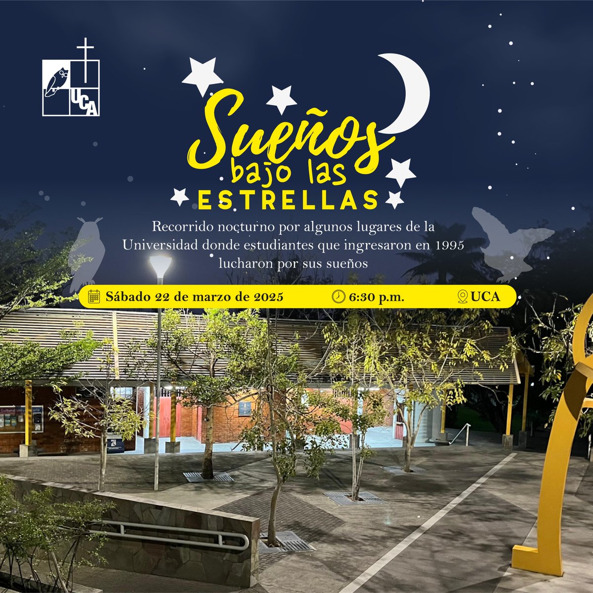 GraduadosUCAsv's tweet photo. En esta ocasión, con "Sueños bajo las estrellas" honramos a la generación que hace 30 años ingresó a nuestra institución para convertirse en profesionales UCA.
#SomosProfesionalesUCA https://t.co/poe1vZC2K5