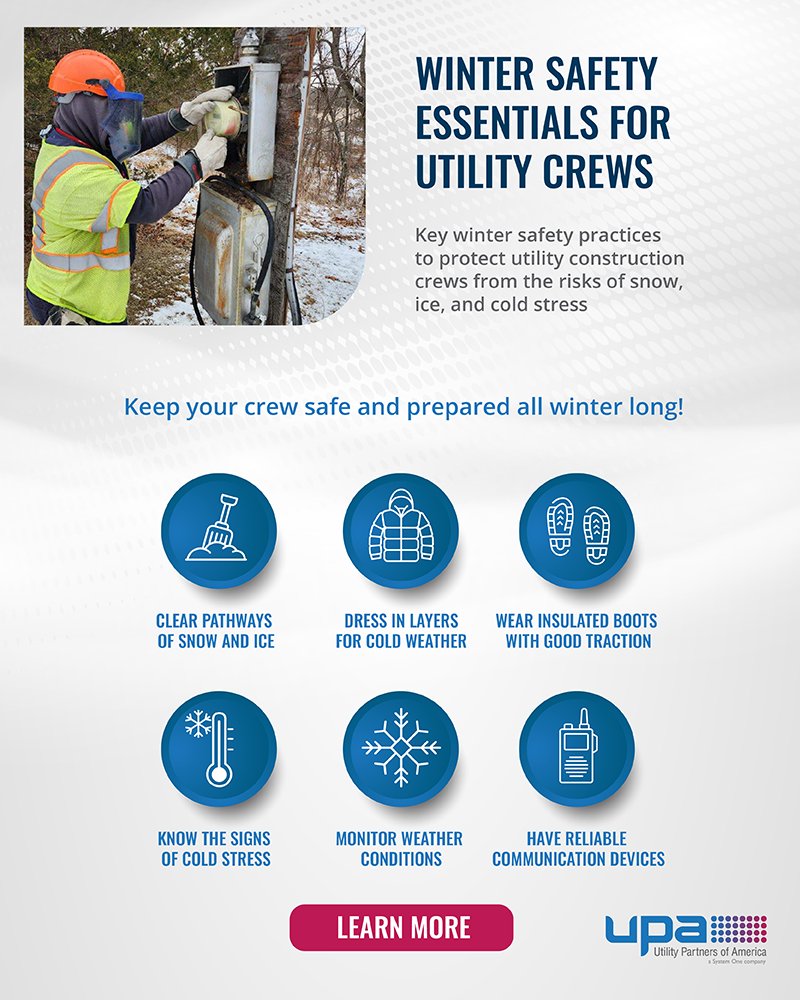 Read our full blog for all the details and keep your crew safe this winter: bit.ly/40YDmfY
#WinterSafety #UtilityCrews #ColdWeatherSafety