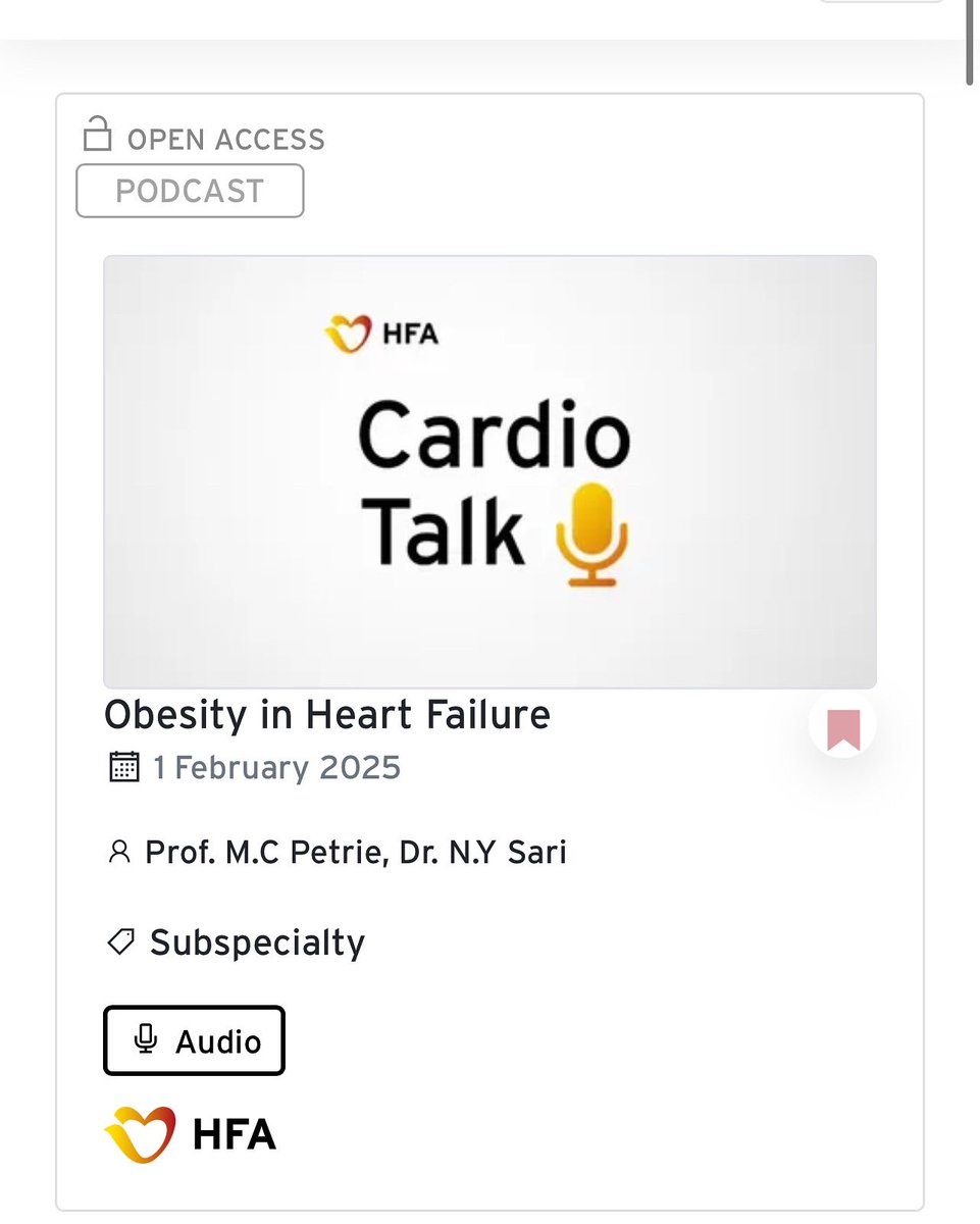 Novi Yanti Sari (@slumberbell) on Twitter photo Our latest #HFA cardiotalk podcast is out!
Listen to our discussion about “Obesity and HF”with Prof. Mark Petrie <a href="/markcpetrie20/">Mark Petrie</a>
➡️➡️➡️
esc365.escardio.org/event/1953
#HFA_ESC #HFA_young
<a href="/escardio/">European Society of Cardiology</a>
<a href="/jozinetm/">Jozine ter Maaten</a> <a href="/HFA_President/">HFAPresident</a> Our latest #HFA cardiotalk podcast is out!
Listen to our discussion about “Obesity and HF”with Prof. Mark Petrie <a href="/markcpetrie20/">Mark Petrie</a>
➡️➡️➡️
esc365.escardio.org/event/1953
#HFA_ESC #HFA_young
<a href="/escardio/">European Society of Cardiology</a>
<a href="/jozinetm/">Jozine ter Maaten</a> <a href="/HFA_President/">HFAPresident</a>