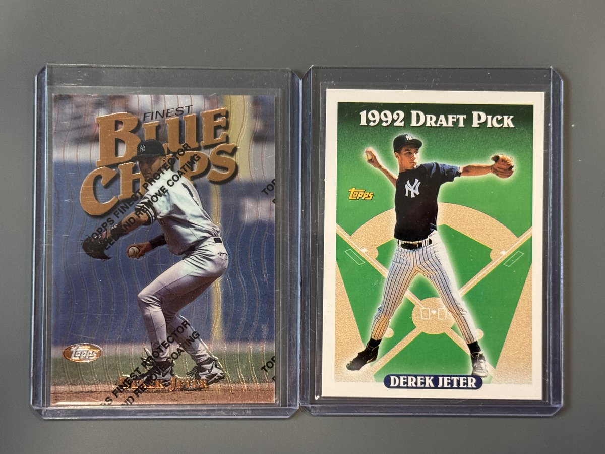 Atl35Brian71478's tweet photo. Jeter's incoming. Hey @yanxchick  do you have this Blue Chip "Promotional Sample" Jeter? Throwing in a rookie on this one for $30 https://t.co/AU7DBDkhh2