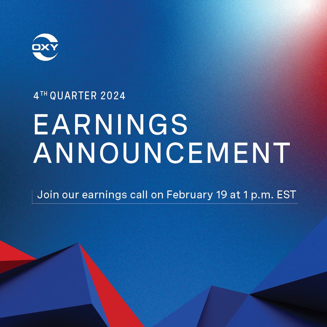 During the 4th quarter of 2024, Oxy’s strong operational performance drove operating cash flow of $3.6 billion, delivering record U.S. production while improving our capital efficiency.

Listen &gt; bit.ly/4hH6Tly
