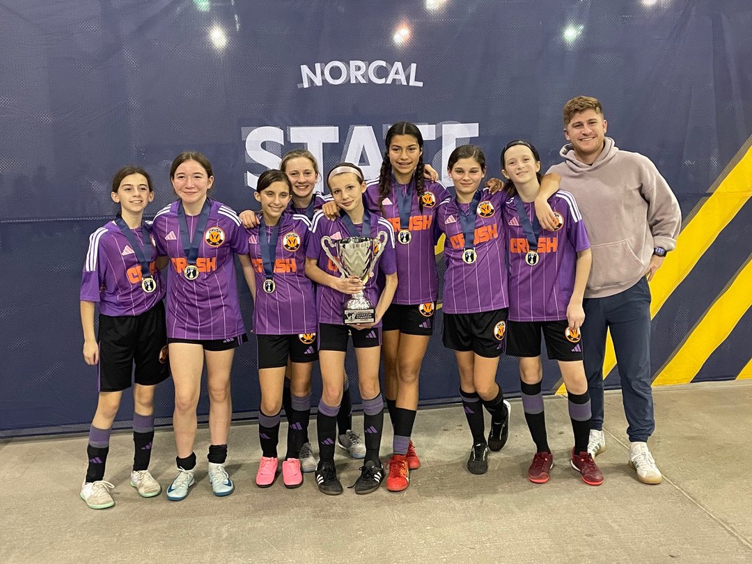 WSC_Crush's tweet photo. Congratulations to our WSC Crush 2012g Black Team for winning the @NorCalPreSoccer Futsal State Cup! The girls played the WSC Crush style showcasing teamwork, skill &amp; determination. Big thanks to Coach Rod for his leadership. Together, we ARE Crush!! 💥👊 https://t.co/JhGOChp908