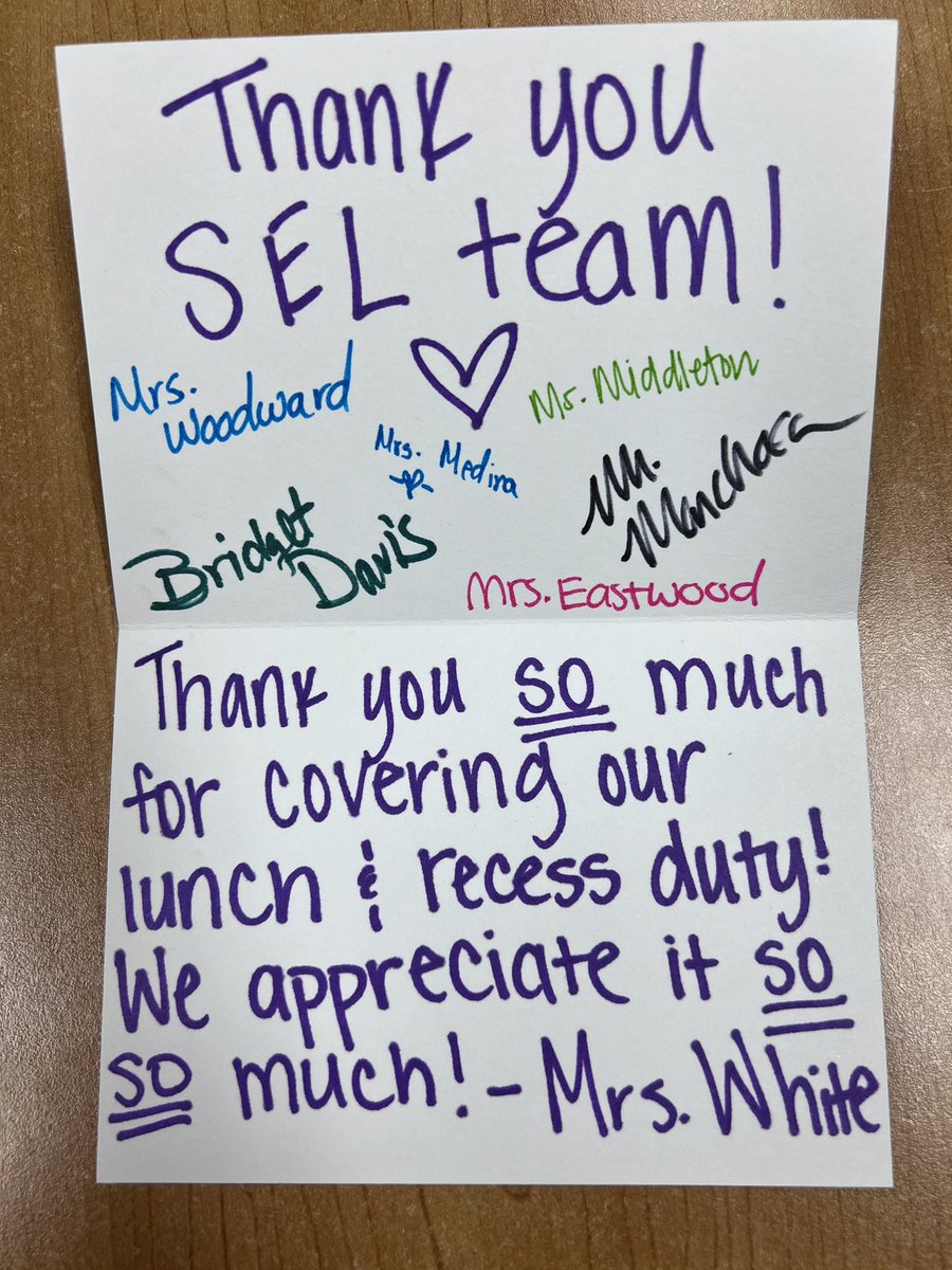 💙 The Behavior Intervention Team Spreads Kindness! 💙

For Random Acts of Kindness Week, the Behavior Intervention Team surprised the staff at Alice Ponder ES by covering lunch and recess duties, giving teachers a well-deserved break!
#MISDKindIsCool