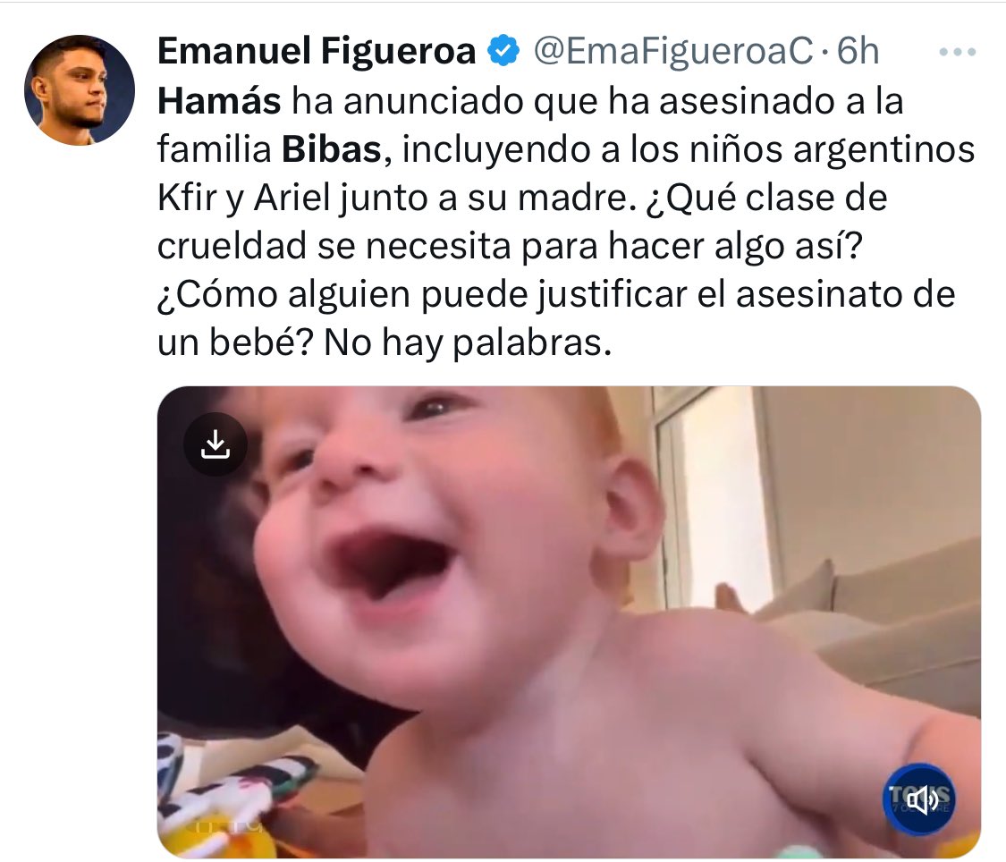 Rios_Nacif's tweet photo. Hamas asesinó a este bebé, su madre y hermano, mientras recibía UDS 2.000 millones de financiación de USAID.
¿Qué van a decir los OENEGEROS que recibieron financiación de esta misma entidad? https://t.co/bedYyUzSG5