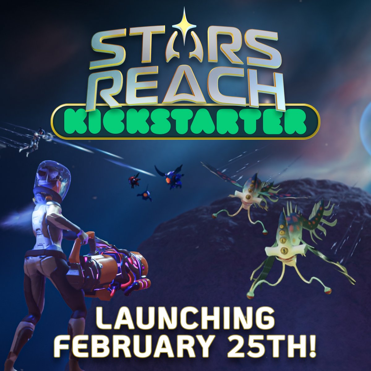 Exciting news! Our Kickstarter launches on February 25th! Be part of our journey from playtests to release.  Get notified and support us early:

kickstarter.com/projects/stars… #StarsReach #Kickstarter