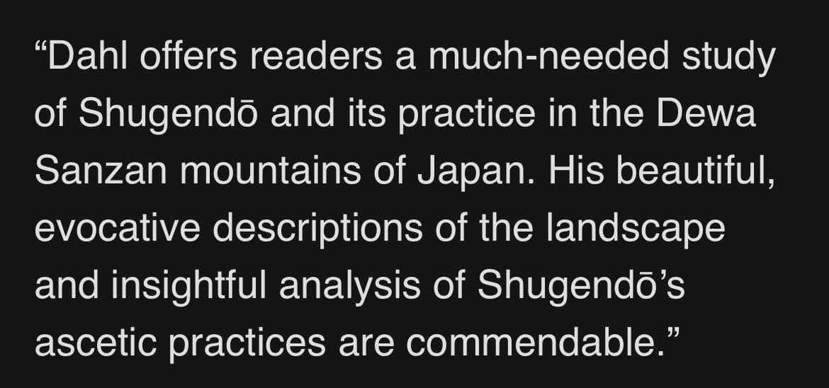 Shayne A. P. Dahl (@alpnethngraphr) on Twitter photo Early reviews for my forthcoming book, “The Secret World of Shugendo: Sacred Mountains and the Search for Meaning in Post-Disaster Japan,” (<a href="/UNC_Press/">UNC Press</a>) are coming in. <a href="/UofT_Anthro/">U of T Anthropology</a> <a href="/AnthroTrent/">Trent Anthro Society</a> <a href="/MacRelStuds/">McMaster Religious Studies</a> <a href="/ulethHistory/">U of L Department of History & Religion</a> <a href="/japantimes/">The Japan Times</a> <a href="/AmAnthroJournal/">American Anthropologist—THE JOURNAL</a> <a href="/prof_suma/">Suma Ikeuchi 池内須摩</a> <a href="/culanth/">Society for Cultural Anthropology</a> Early reviews for my forthcoming book, “The Secret World of Shugendo: Sacred Mountains and the Search for Meaning in Post-Disaster Japan,” (<a href="/UNC_Press/">UNC Press</a>) are coming in. <a href="/UofT_Anthro/">U of T Anthropology</a> <a href="/AnthroTrent/">Trent Anthro Society</a> <a href="/MacRelStuds/">McMaster Religious Studies</a> <a href="/ulethHistory/">U of L Department of History & Religion</a> <a href="/japantimes/">The Japan Times</a> <a href="/AmAnthroJournal/">American Anthropologist—THE JOURNAL</a> <a href="/prof_suma/">Suma Ikeuchi 池内須摩</a> <a href="/culanth/">Society for Cultural Anthropology</a>