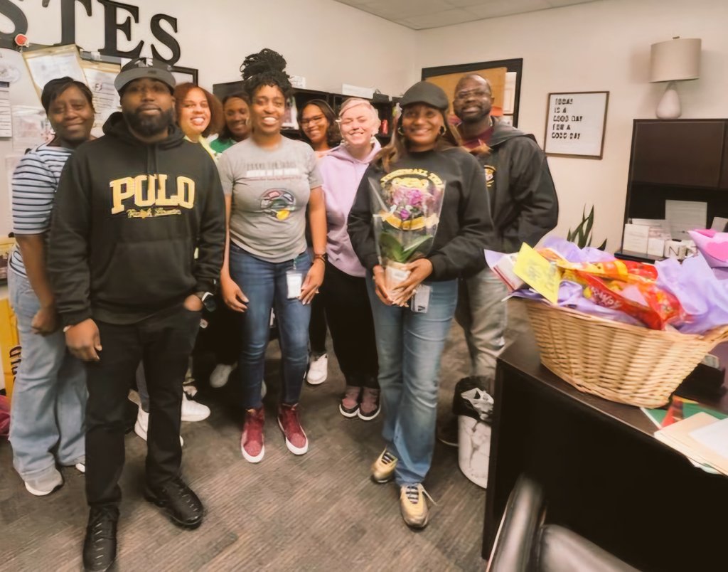 Allie Boyd, Ed.S. (@mrs_aaboyd) on Twitter photo Today, we had the honor of celebrating our amazing principal! Wishing her a wonderful birthday and many more joyful years ahead! <a href="/NPorter17/">Nikki R. Porter</a>
@aplatimore
<a href="/ADunnCounselor/">Anthony Dunn</a> <a href="/amybytheton/">Ms. Amy Long</a> <a href="/MsKHooks1/">Ms. K. Hooks</a> <a href="/EC_Tyson/">Tyson!</a> <a href="/FAbercrombie_/">Fabby19</a> Today, we had the honor of celebrating our amazing principal! Wishing her a wonderful birthday and many more joyful years ahead! <a href="/NPorter17/">Nikki R. Porter</a>
@aplatimore
<a href="/ADunnCounselor/">Anthony Dunn</a> <a href="/amybytheton/">Ms. Amy Long</a> <a href="/MsKHooks1/">Ms. K. Hooks</a> <a href="/EC_Tyson/">Tyson!</a> <a href="/FAbercrombie_/">Fabby19</a>