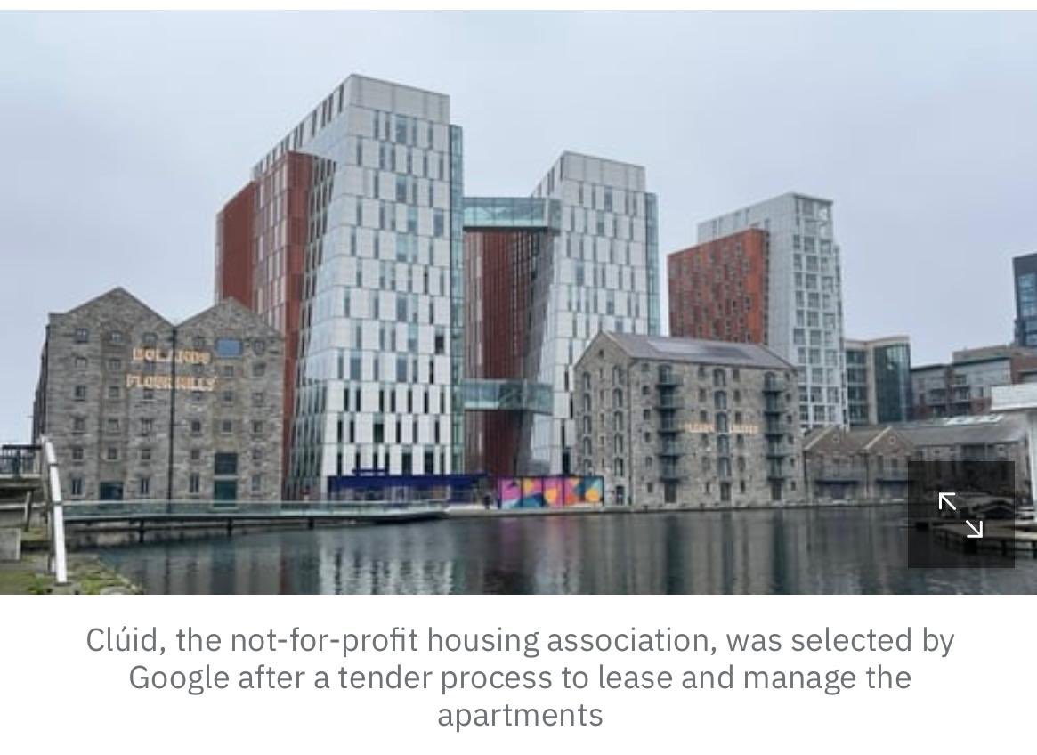 Thank you Google for transferring 46 apartments to Clúid on a 25year lease in exchange for a small nominal fee.These will now be available at discounted rents for key workers such as gardaí,nurses &amp; teachers.This is a great example of a company honouring its civic responsibility