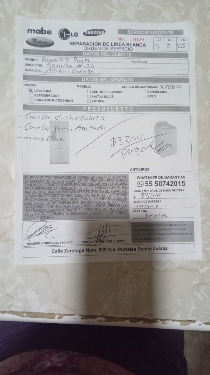 cristilinsky's tweet photo. @WhirlpoolMX Muy mal servicio, vinieron a supuestamente a reparar mi lavadora y no quedó bien, han pasado 13 días y no responden. https://t.co/ggzrTxoxcA