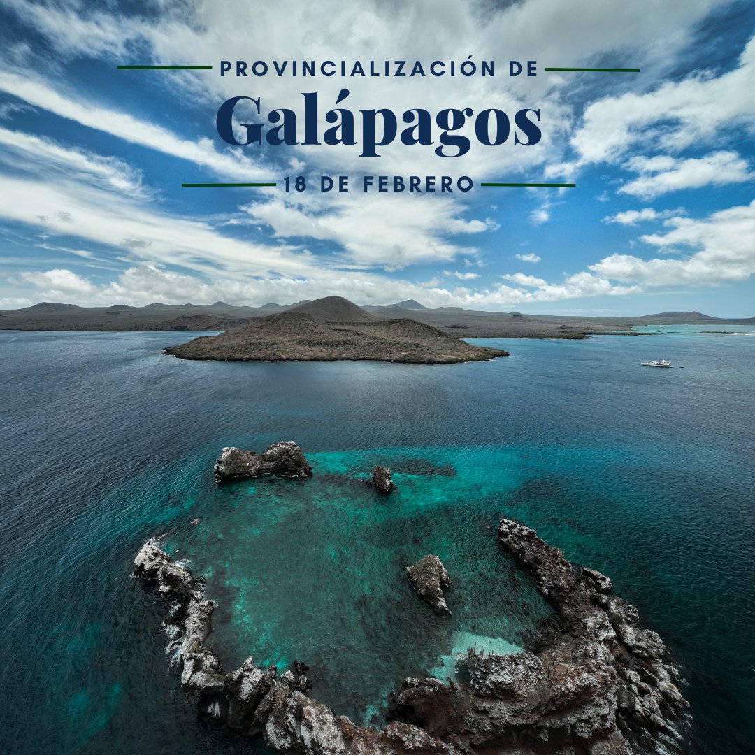 Celebramos 52 Años de Provincialización de Galápagos
El 18 de febrero de 1973, Galápagos fue declarada la 20ª provincia del Ecuador, marcando un hito en la historia de este archipiélago único.
¡Felices 52 años, Galápagos!
#ProvincializaciónGalápagos #Galápagos #52años