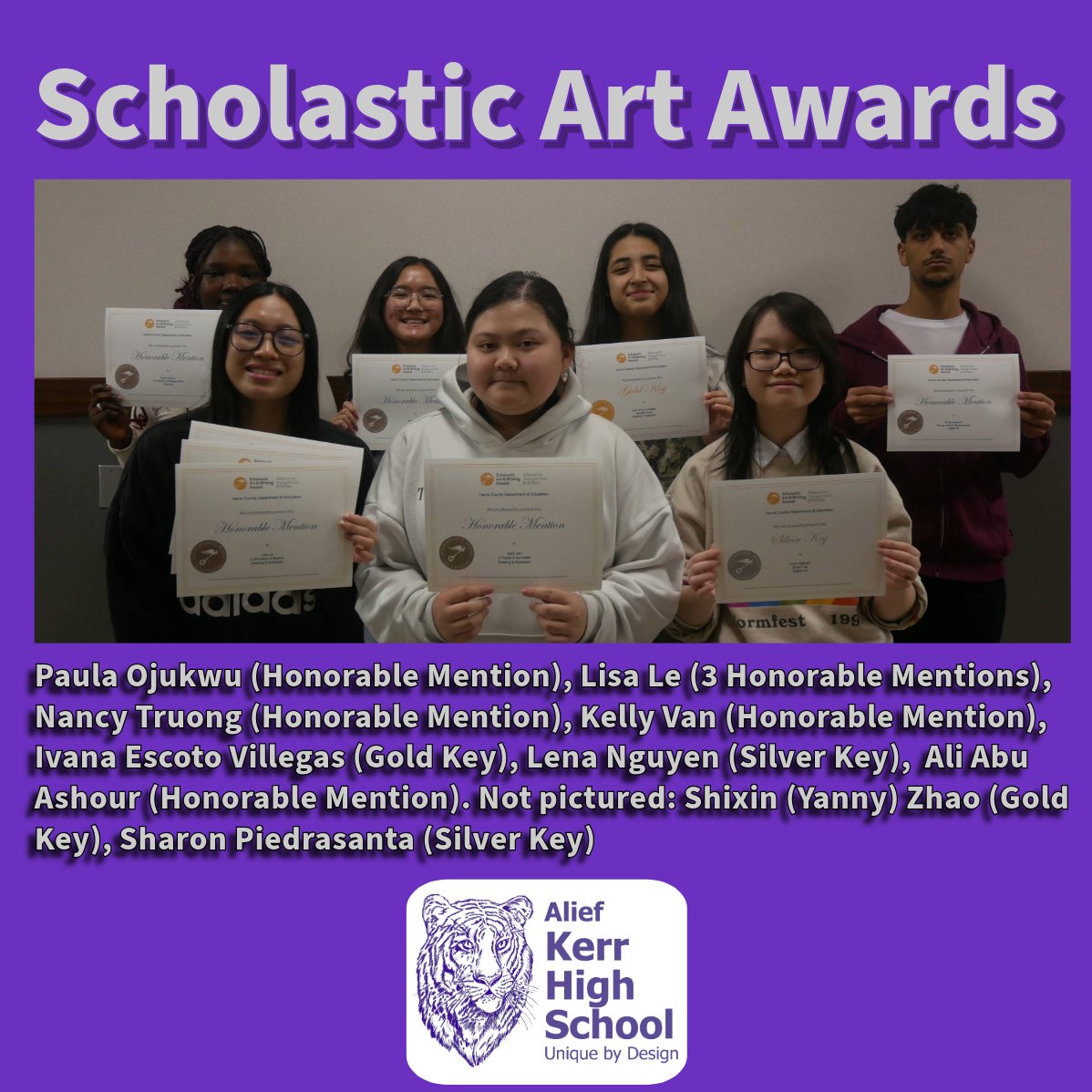 Kerr High School (@aliefkerr) on Twitter photo Kerr art students received a total of 11 awards in recent Scholastic Art competition, including 2 Gold Keys, 2 Silver Keys, and 7 Honorable Mentions for their drawings, paintings, and digital art! <a href="/artandwriting/">Scholastic Art & Writing Awards</a> <a href="/aliefFineArts/">Alief ISD Fine Arts</a> #AliefArtsMatter Kerr art students received a total of 11 awards in recent Scholastic Art competition, including 2 Gold Keys, 2 Silver Keys, and 7 Honorable Mentions for their drawings, paintings, and digital art! <a href="/artandwriting/">Scholastic Art & Writing Awards</a> <a href="/aliefFineArts/">Alief ISD Fine Arts</a> #AliefArtsMatter