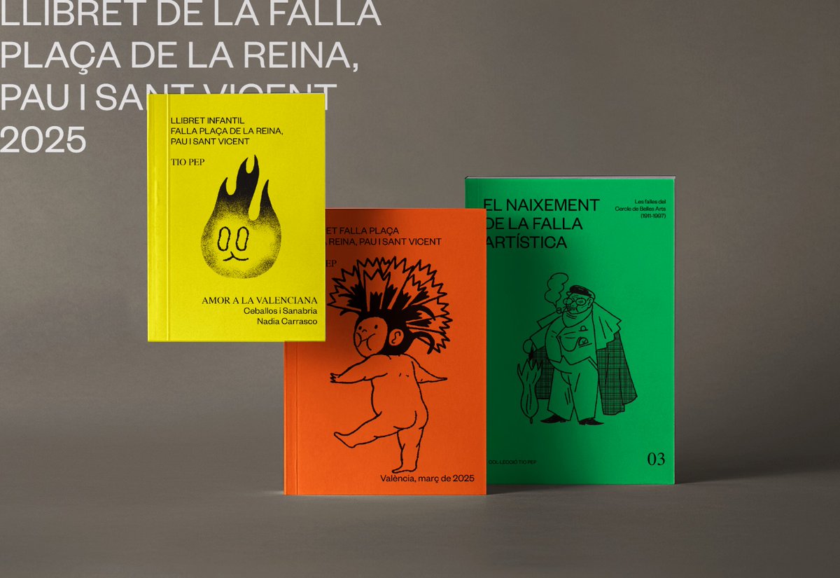 LLIBRET FALLA PLAÇA DE LA REINA 2025 Ja està en el carrer el nostre llibret d'enguany, una col·lecció de tres llibrets que estem convençuts que complirà el seu objectiu, que no és un altre que ser el vehicle d'expressió de la comissió i un artefacte cultural. #llibret #Falles25