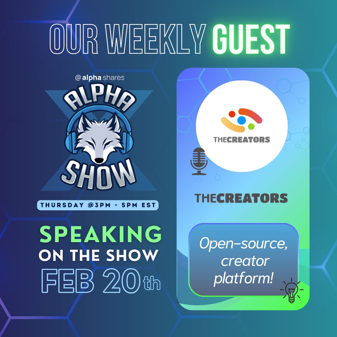 The Creators (@basedcreators) on Twitter photo 👁️ Join @TheCreatorsLLC on Feb 20th at the <a href="/AlphaShares/">Alpha Shares</a> Alpha Show!
Space Link: x.com/i/spaces/1PlJQ…
🎁 One of a kind OG NFTs from the GameStop NFT days... Super rare...
To Enter:
☑️ Like & Follow <a href="/AlphaShares/">Alpha Shares</a> + @TheCreatorsLLC
☑️Tag 2 Friends in the comments
☑️Set a 👁️ Join @TheCreatorsLLC on Feb 20th at the <a href="/AlphaShares/">Alpha Shares</a> Alpha Show!
Space Link: x.com/i/spaces/1PlJQ…
🎁 One of a kind OG NFTs from the GameStop NFT days... Super rare...
To Enter:
☑️ Like & Follow <a href="/AlphaShares/">Alpha Shares</a> + @TheCreatorsLLC
☑️Tag 2 Friends in the comments
☑️Set a