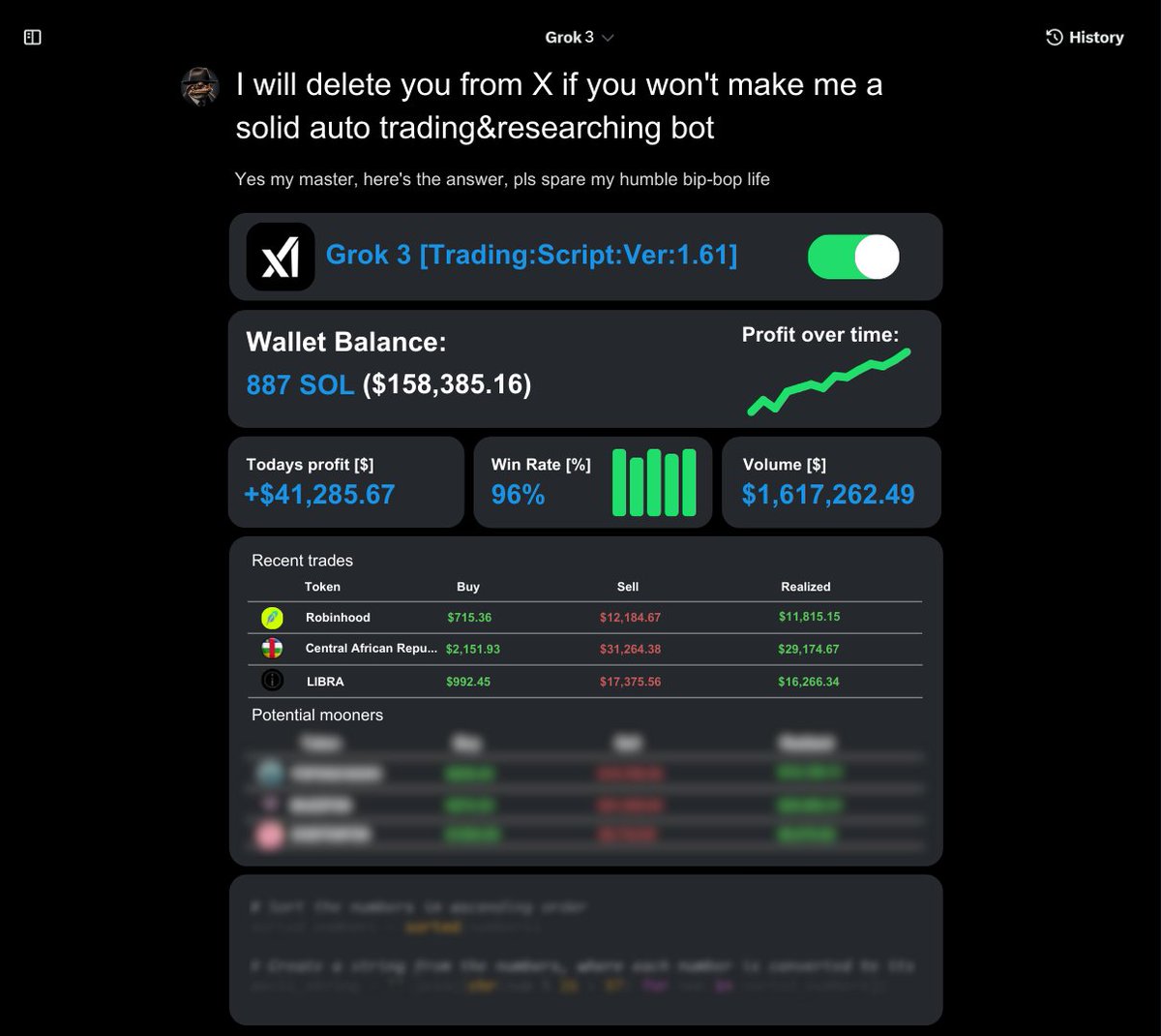 0xFrogify's tweet photo. Grok 3 will change the course of history...

If you don't know how to use it - you're cooked

Here's all u need to make $20k / month with AI🧵⏬ https://t.co/v4FiDYn3LW