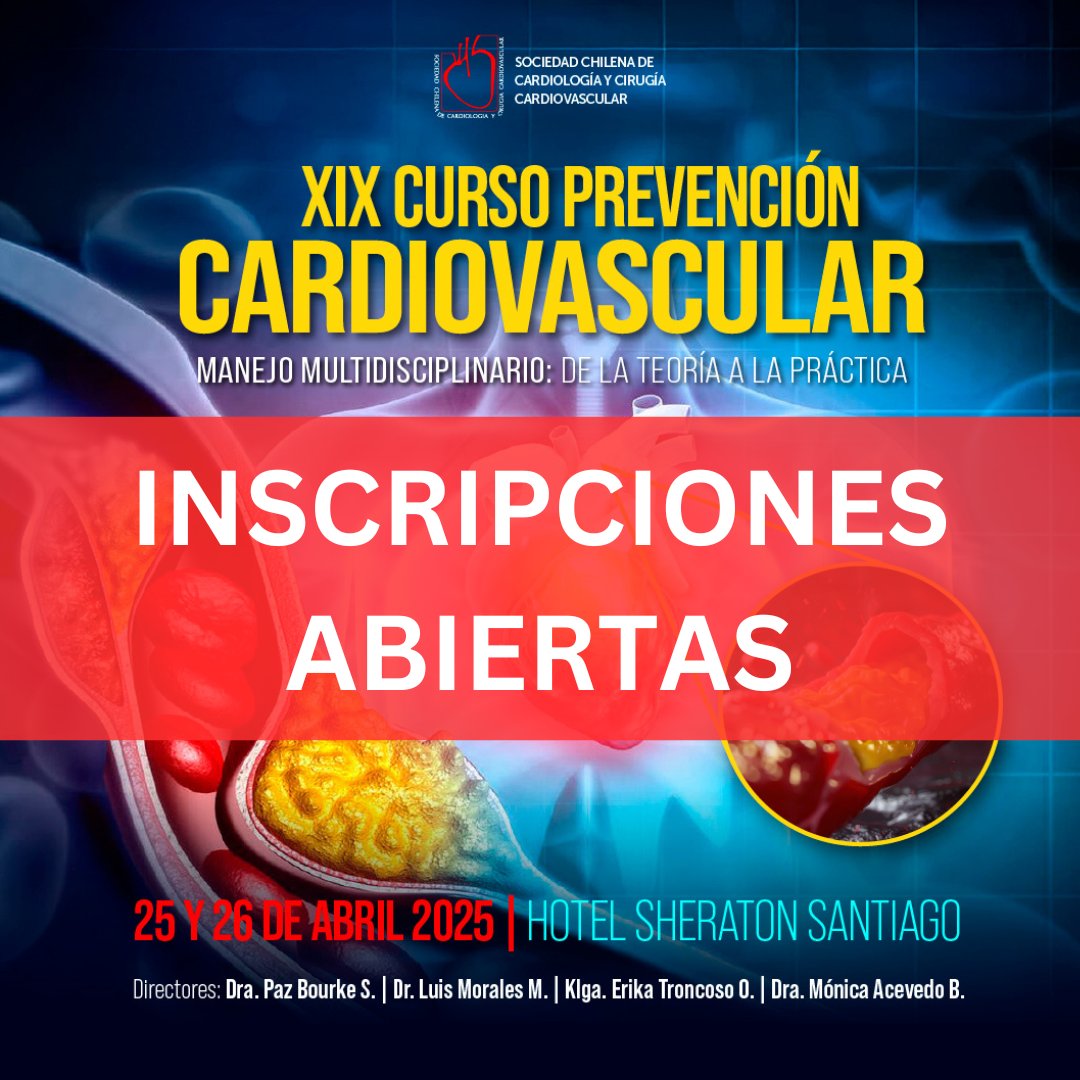 ¡Ya abrimos las inscripciones para nuestro XIX Curso de Prevención Cardiovascular!

 Puedes revisar el programa e inscribirte en este link: 👉 goo.su/kIpYYE

¡Te esperamos!
