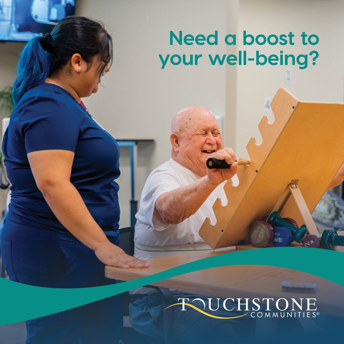 Winter weather can keep you inside and inactive, but you can boost your strength, energy and mood with Touchstone Communities’ rehabilitation therapy services. 

Find a location near you: touchstone-communities.com/communities/

#Rehabilitation #TouchstoneExperience