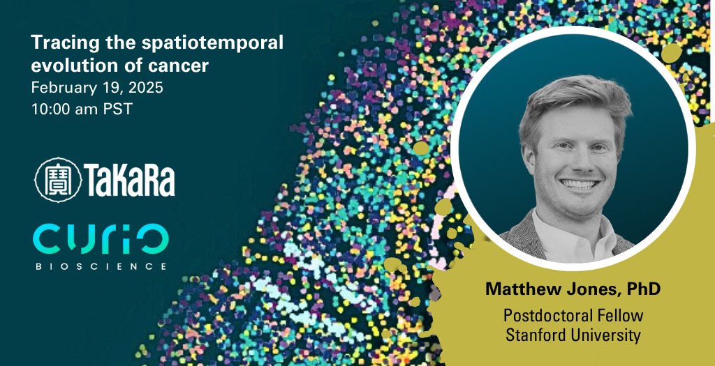 TakaraBioUSA's tweet image. Curious about #cancer cell interactions with the tumor microenvironment?
Join Dr. Matthew Jones from Stanford University as he demonstrates how Trekker’s #SpatialGenomics reveal these dynamics. Last chance to register for this exciting webinar: ow.ly/cwkY50UYWBx