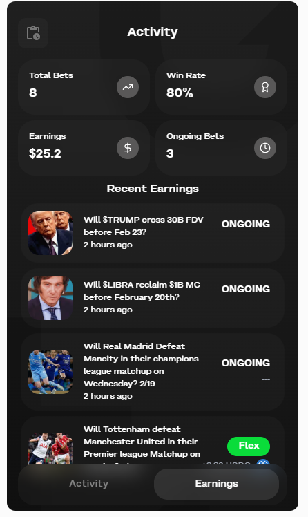 tvv6200's tweet image. 🎰 Three bets placed on Hookt today! Testing my luck and predictions—let’s see how it plays out! 💸

With just $2 minimum bets, anyone can jump in and start winning. Who else is making moves? 🚀

@BRKTgg @Hookt_app 
#Hookt #brkt #BetAndWin #EasyMoney