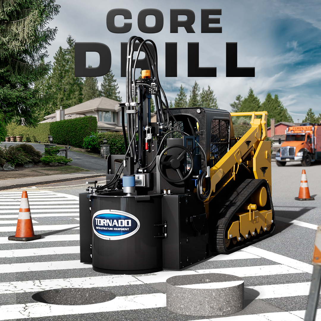 The action isn't slowing down at the #WWETT25. Tornado has unveiled a new product offering, the Core Drill. Achieve hard surface breakout safer and faster than ever. View the Core Drill Brochure (PDF) for more details:  tornadotrucks.com/wp-content/upl…
