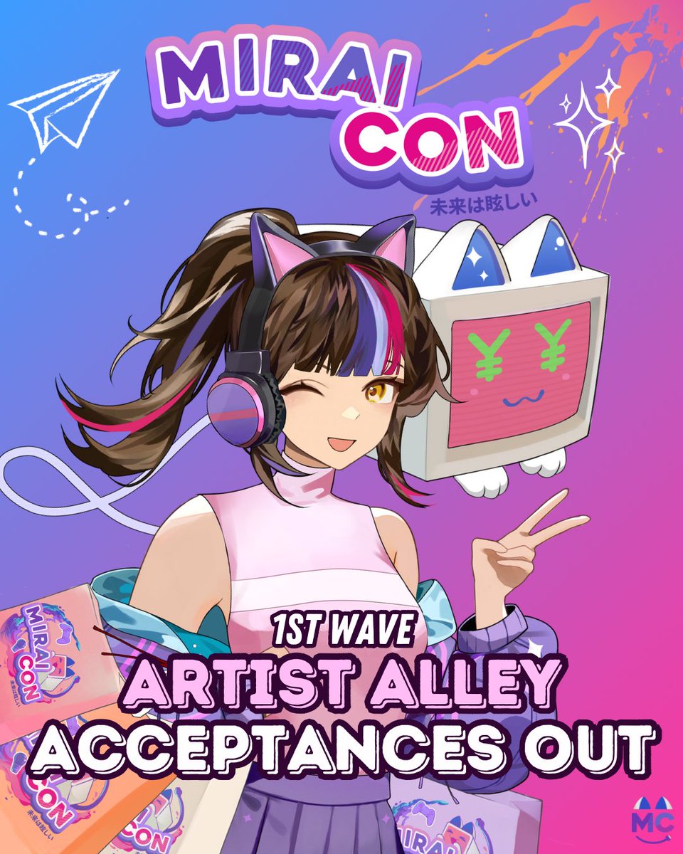 🚨 Artist Alley Update! 🚨 

Wave 1 acceptances are out! 🎉 

Wave 2 is coming soon—apply by March 15 to join MiraiCon 2025! Limited spots! 

#MiraiCon #ArtistAlley #AnimeArtists