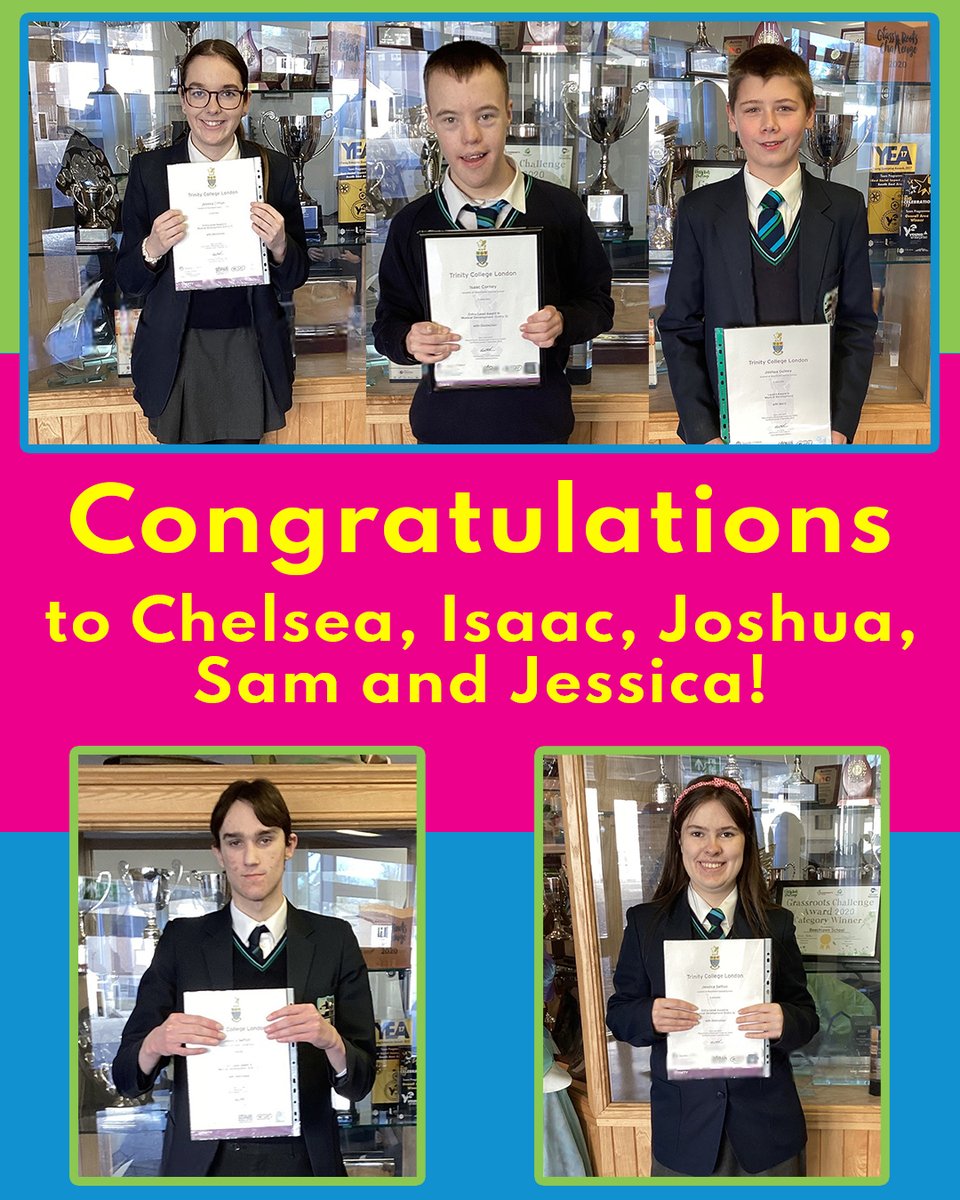 Congratulations to the following students from Beechlawn School in Northern Ireland on achieving their Awards and Certs in Musical Development awarded by <a href="/TrinityArtsUKI/">Trinity College London Music and Drama</a>. These fully accessible and inclusive assessments are available to all music learners. tinyurl.com/trinityacmd