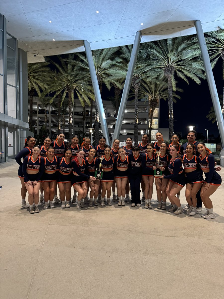 4th/12 teams in College Game Day Band Chant 🏆

5th (tied with UCSD)/12 teams in College Game Day Fight Song 🏆

What an honor it is to compete against some incredible teams from all over. Our only goals were to hit ZERO and place top 5 and we did just that!!! GIANTS ON 🔝
