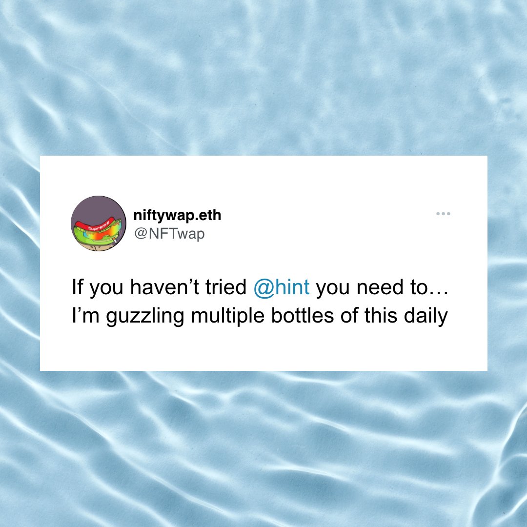 hint's tweet photo. RT if you agree. 😏 #HintWater