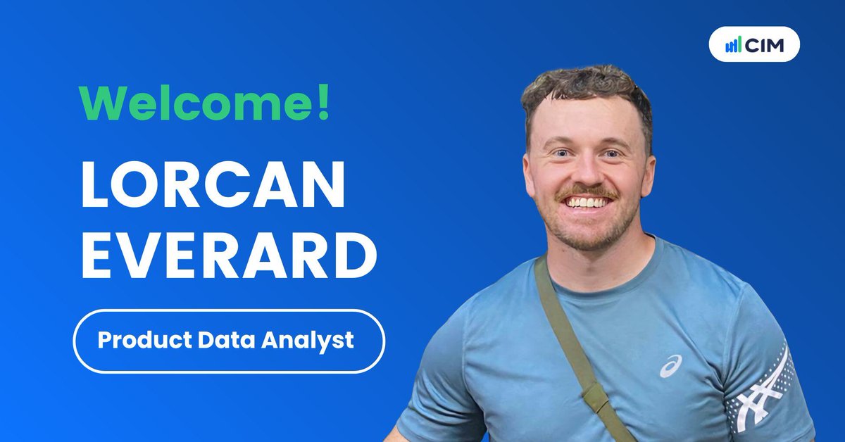 cimsoftware's tweet image. Excited to welcome Lorcan Everard to CIM as a Product Data Analyst! He’ll help turn data into insights to drive better outcomes for our customers.

Welcome, Lorcan! 🚀
#TeamCIM #BuildingAnalytics #DataDriven #PropTech