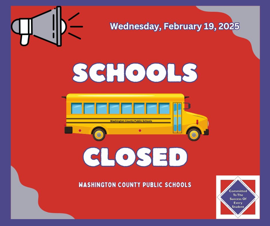 WCPS Closed Due to Anticipated Inclement Weather Wednesday, February 19, 2025 wcs.k12.va.us/o/meadowview/a…