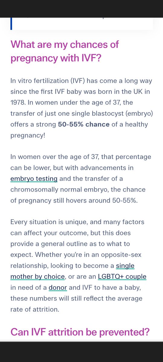 KnottaChanz's tweet photo. @JoshuaTrolly @AbolitionRising @PressSec So. There is probably math involved but this IVF info may help you calculate some reasonable facts. They give basic numbers of eggs taken, #fertilized, #don't make it, #grading and discarding, implant try, and % implant successes.
https://t.co/AiNyTtVVOt https://t.co/4oNHTAqBS6