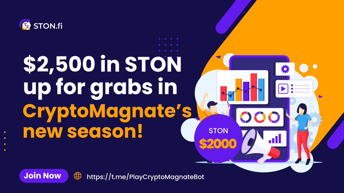 Sam_emi1's tweet photo. 🚀$2,500 in STON up for grabs in CryptoMagnate’s new season!  

A fresh season is here, and this time, https://t.co/B7jUiHjfNH &amp; TON Raffles are bringing exclusive rewards for top players. 🏆  

Here is a breakdown! 🧵👇 https://t.co/BsZXC8TGwp