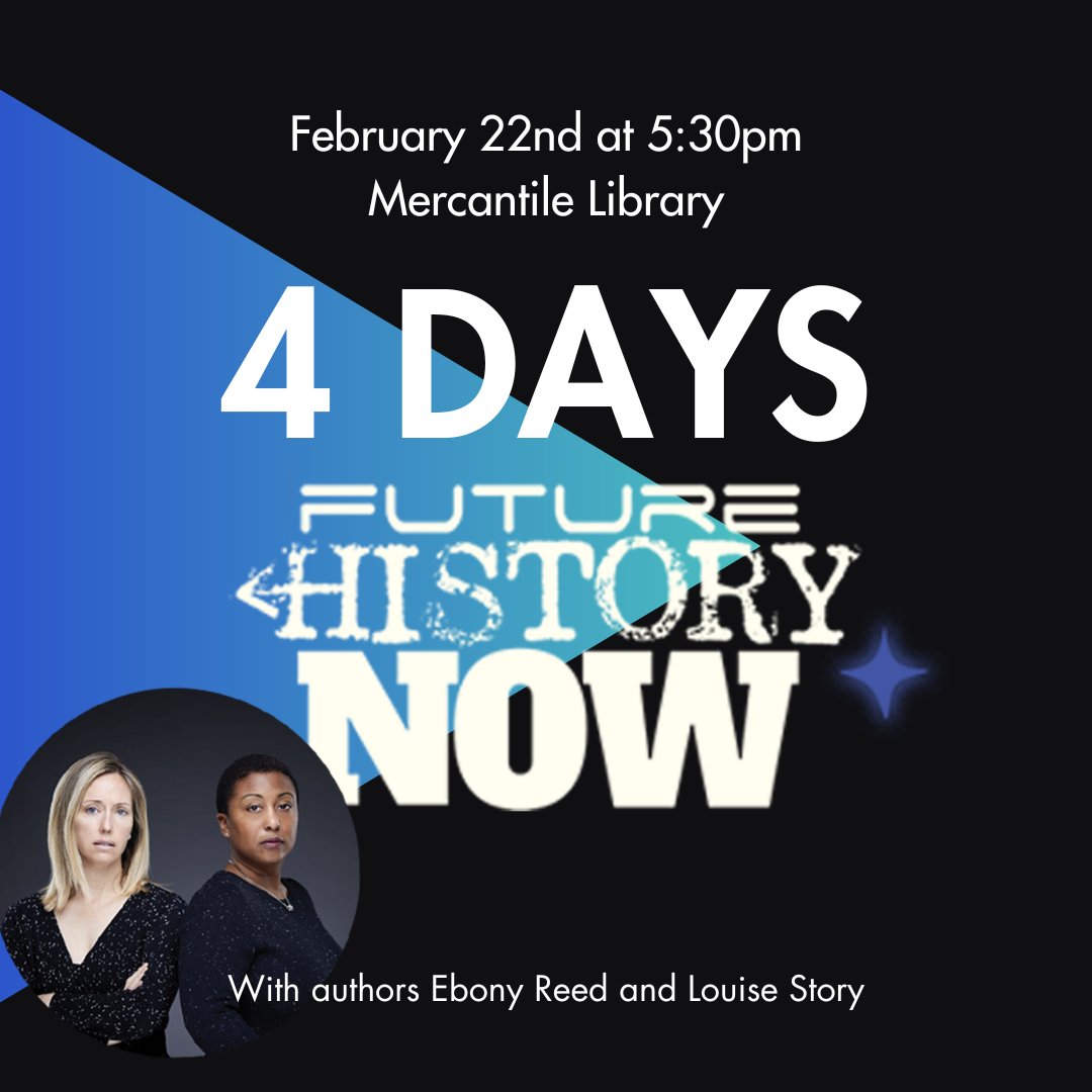 Can’t wait to see you at the Mercantile Library on Feb 22nd for our annual Future History Now festivities! Come by and pick up a copy of Fifteen Cents on the Dollar: How Americans Made the Black-White Wealth Gap by co-authors Ebony Reed and Louise Story. Get your tickets!