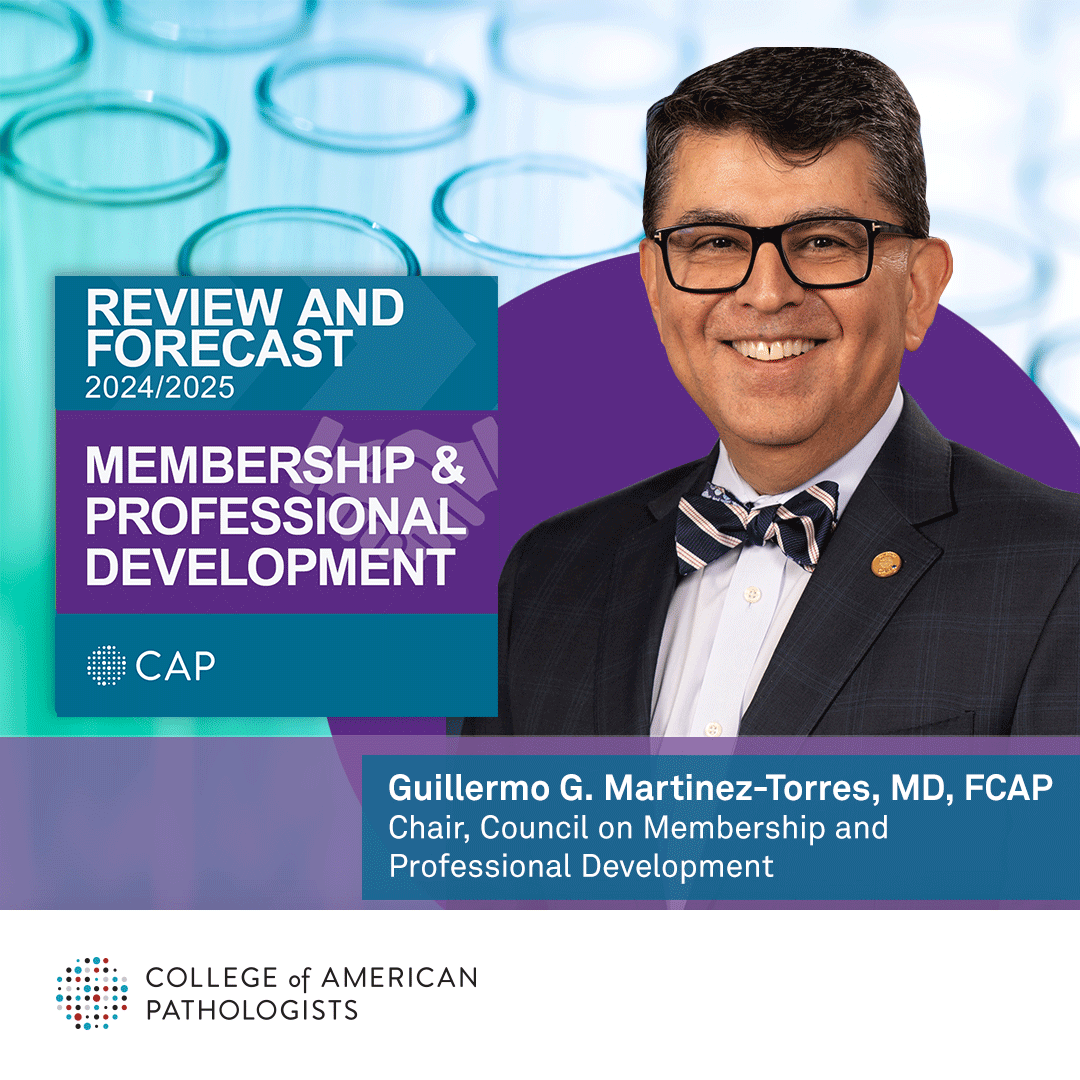 The CAP's membership era is underway, focusing on new priorities. Guillermo Martinez-Torres, MD, FCAP, Chair of the Council on Membership and Professional Development, discusses successes in 2024 and Council priorities for the new year. Listen online: brnw.ch/21wQN9R