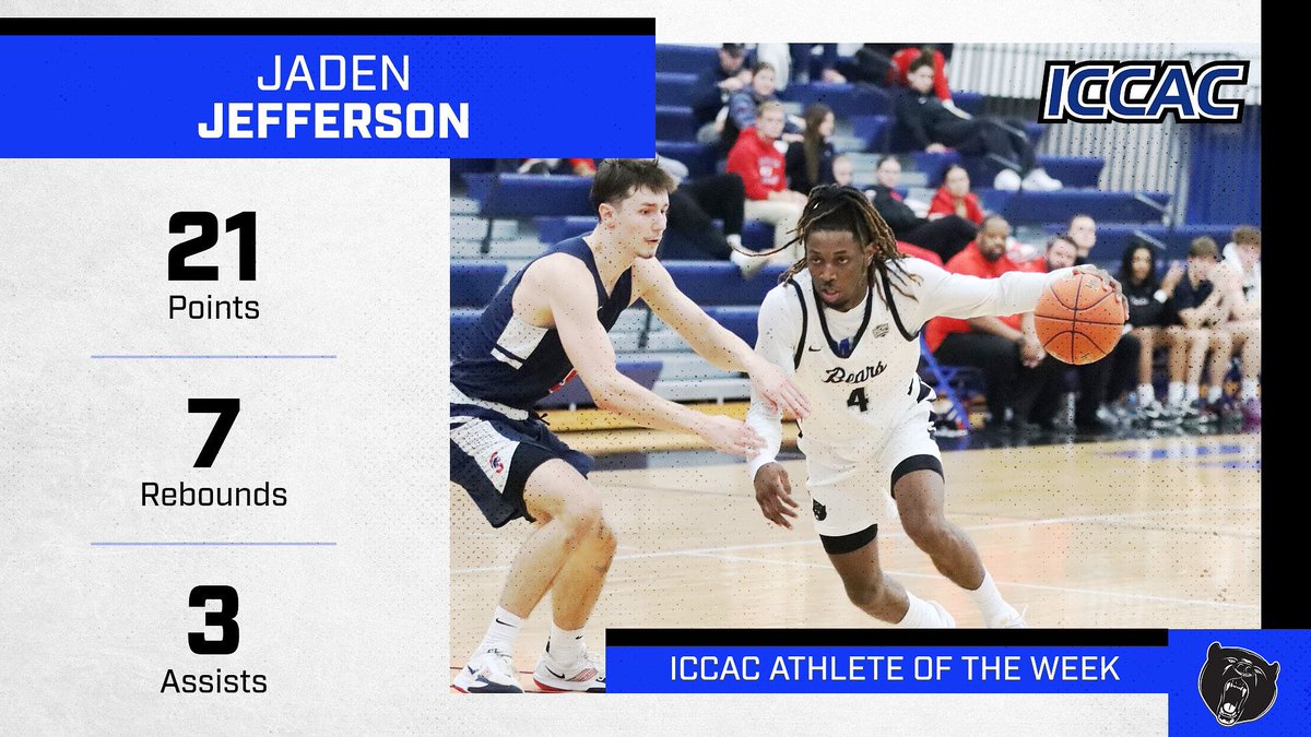 Congratulations to Jaden Jefferson on being named ICCAC Athlete of the Week! “JJ” had 21 points, 7 rebounds, 3 assists and 1 steal in our win against Iowa Western last week!
