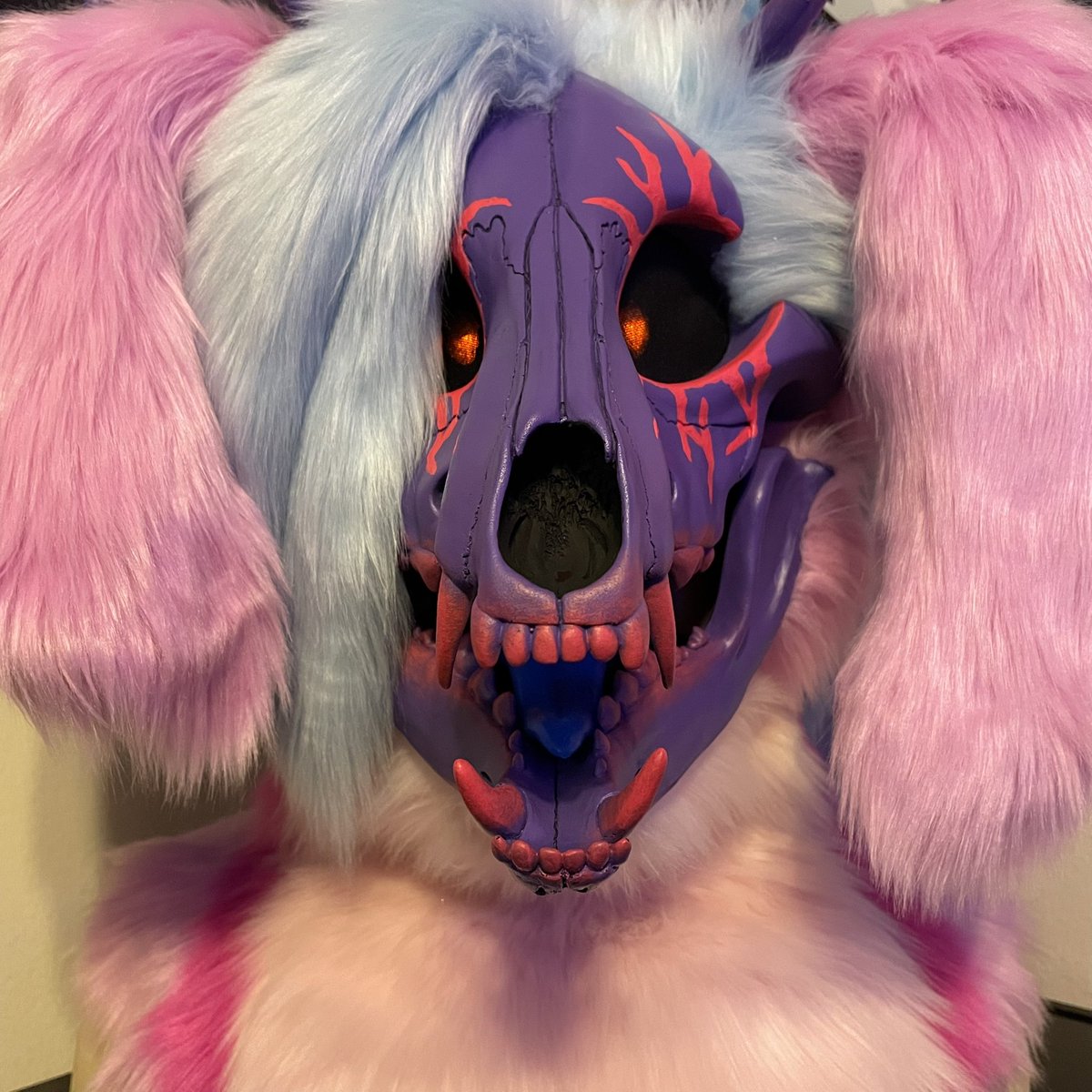 RunningRiot4798's tweet photo. Remember that skull dog giveaway I did awhile back ago? Well here is the finished head for the winner @RAX_9000! 💀 https://t.co/WEpgVZYmRV