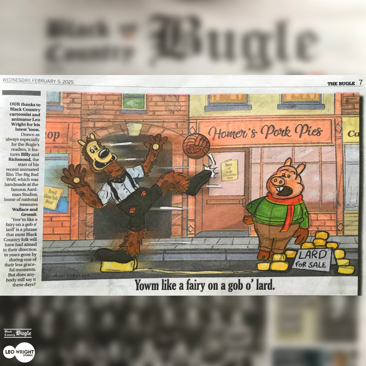 leowrightstudio's tweet photo. Billy and Richmond in last week’s Black Country Bugle. https://t.co/1TDnDBlMqm